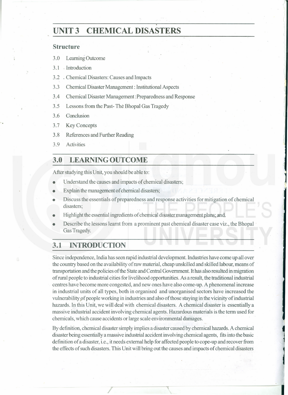 chemical disaster assignment