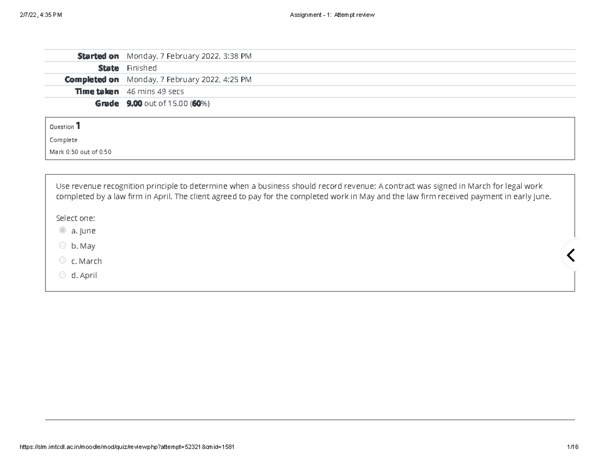 accounting assignment term 3