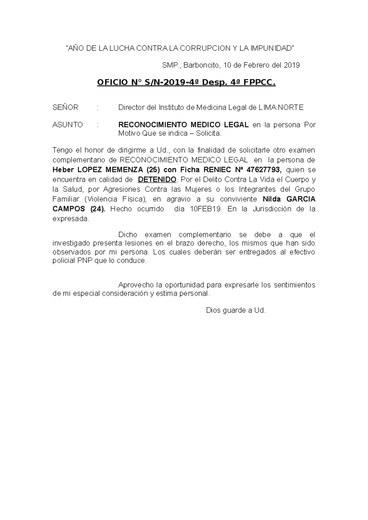 AÑO DE LA Lucha Contra LA Corrupcion Y LA Impunidad - “AÑO DE LA LUCHA ...