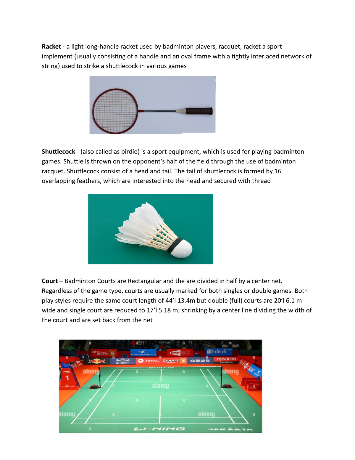 P - THIS HELP YOU TO KNOW THE DEFINATION OF THE FALLOWING - Racket - a ...