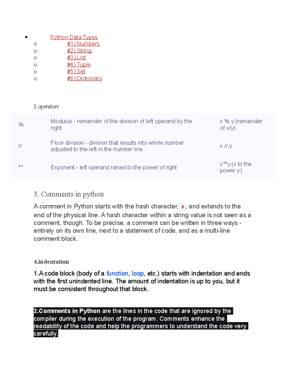 Python Data Types or Keywords Mudules - Computer Engineering - Studocu