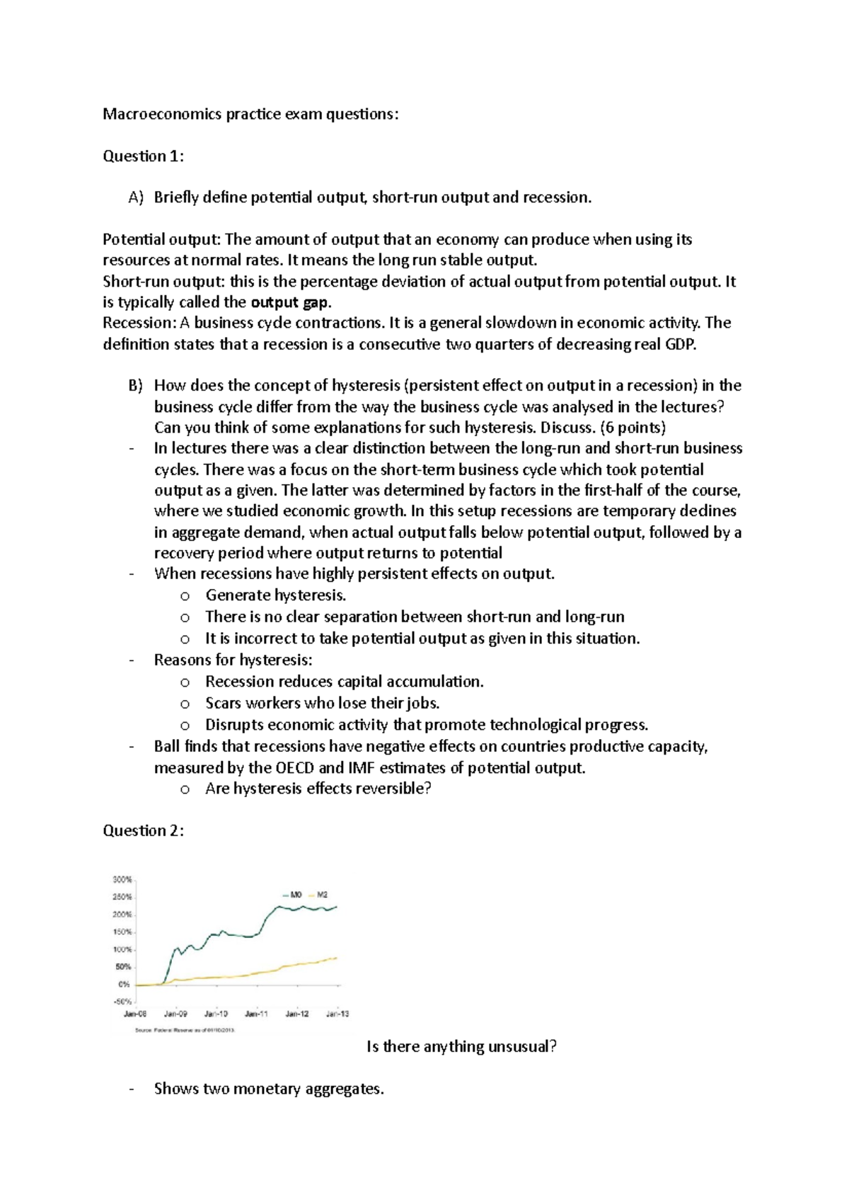 Macroeconomics Practice Exam Questions - Macroeconomics Practice Exam ...