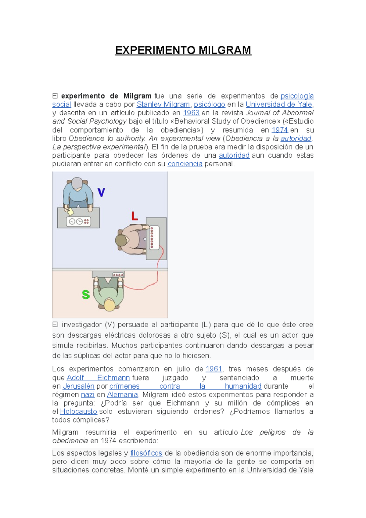 Experimento Milgram De Filosofia Del Derecho - EXPERIMENTO MILGRAM El ...