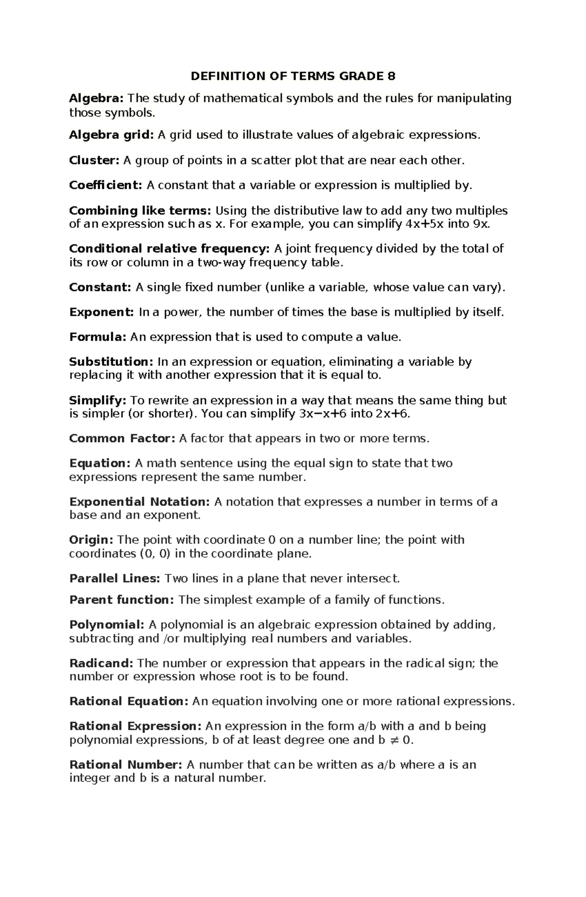 Definition-of-Terms-Grade-8 - History and Philosophy of Law - AMA ...