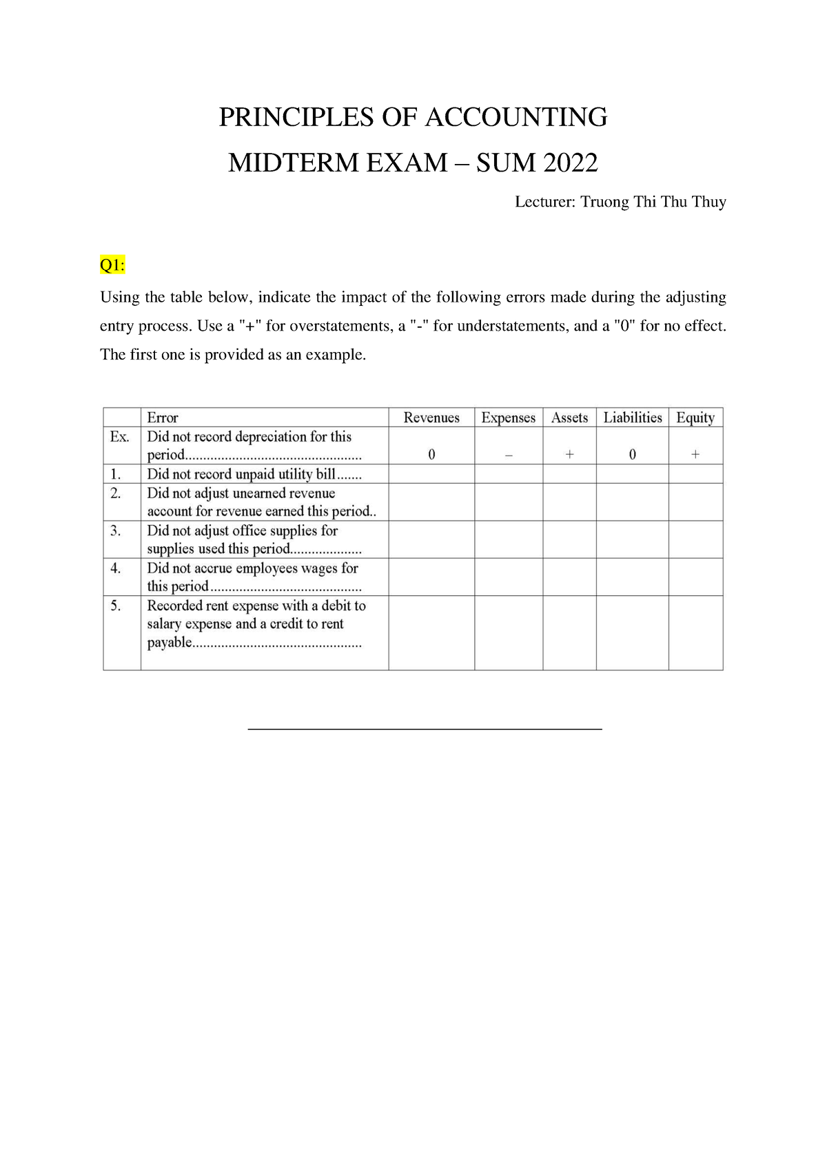 Mid-term-test ACC - Acbbc - PRINCIPLES OF ACCOUNTING MIDTERM EXAM – SUM ...