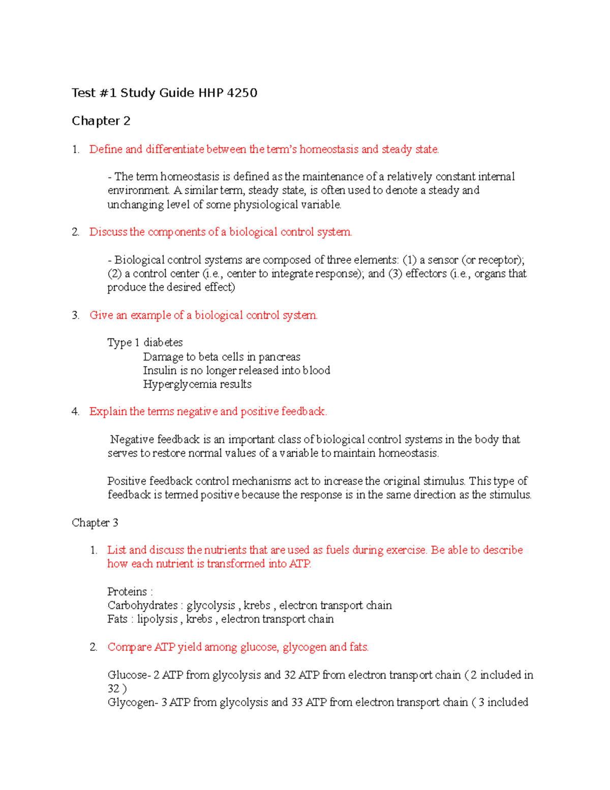 Test1 - Exam 1 Study Guide Complete - Test #1 Study Guide HHP 4250 ...