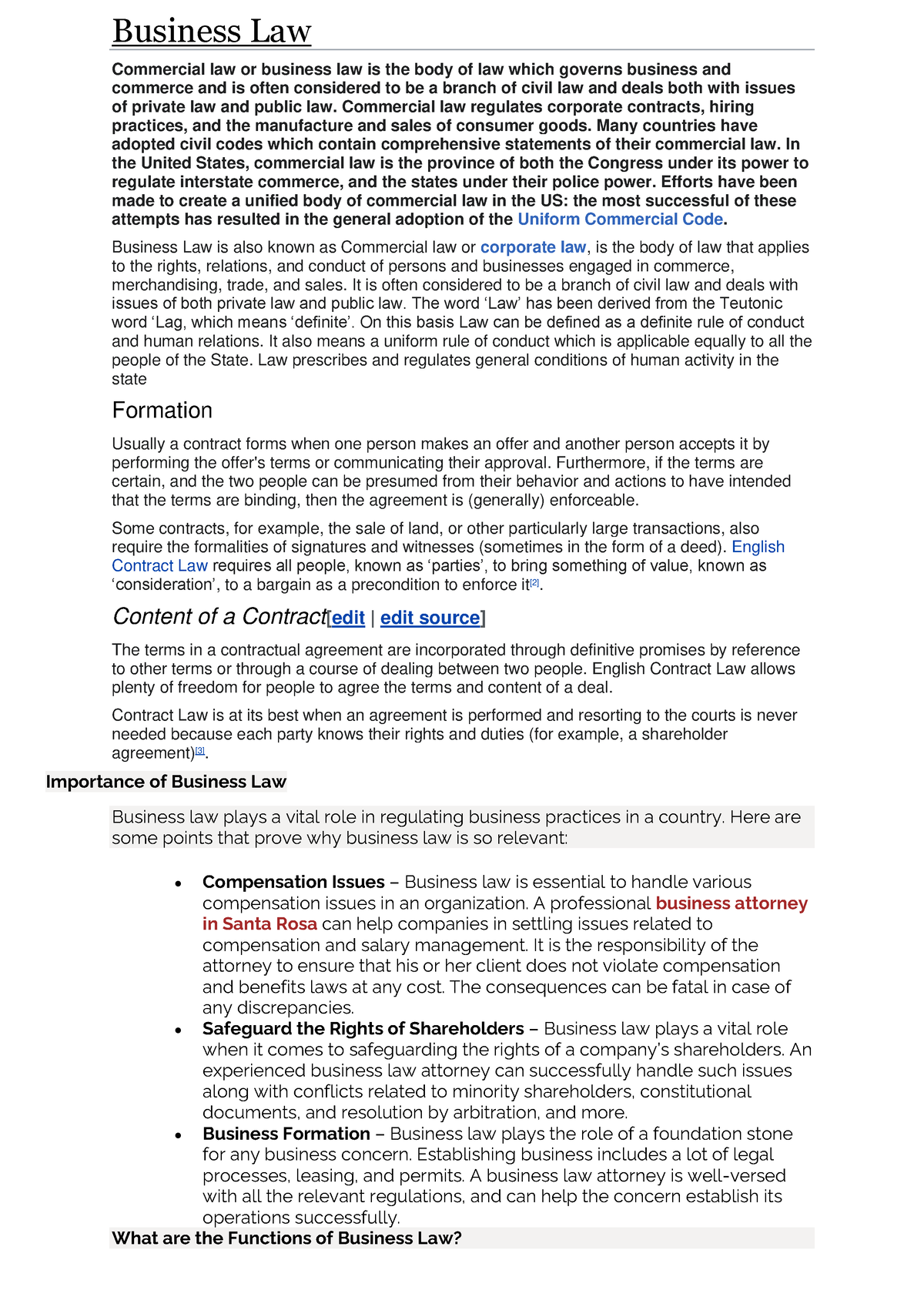 Chapter 2 Business Law - Business Law Commercial Law Or Business Law Is ...