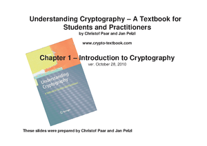 Sheet 4 solution - Understanding Cryptography - Sheet 4 - Studocu