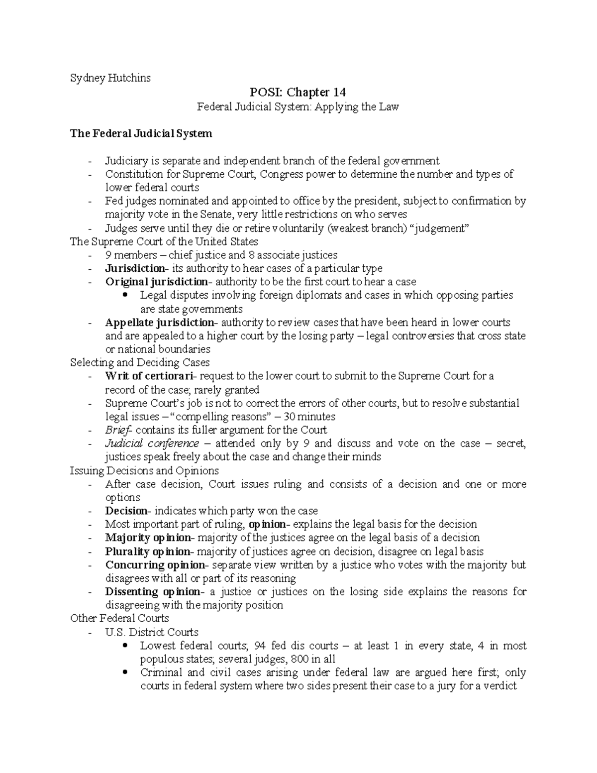 Chapter 14 - Professor Peter Gazda, In-person: Lecture notes with ...