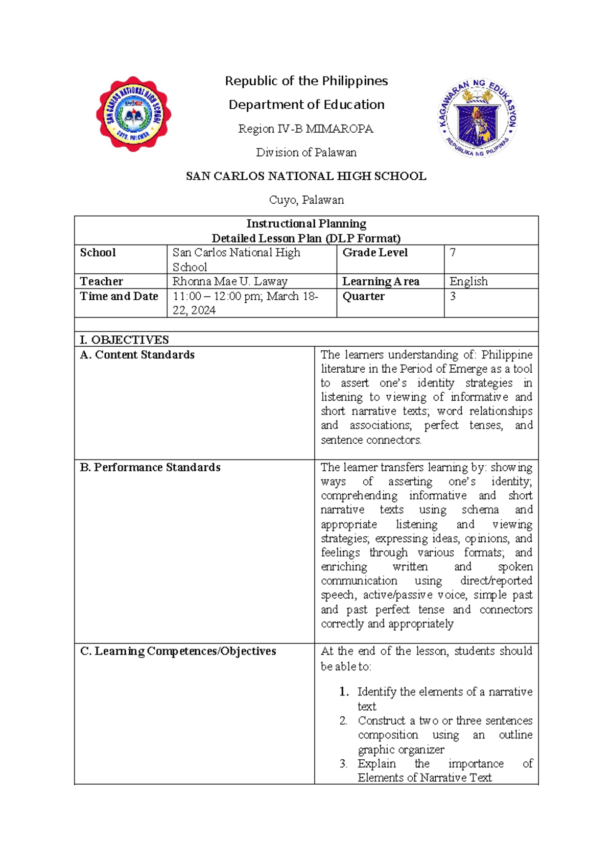 Module 6 (PRE DEMO) - Republic of the Philippines Department of ...