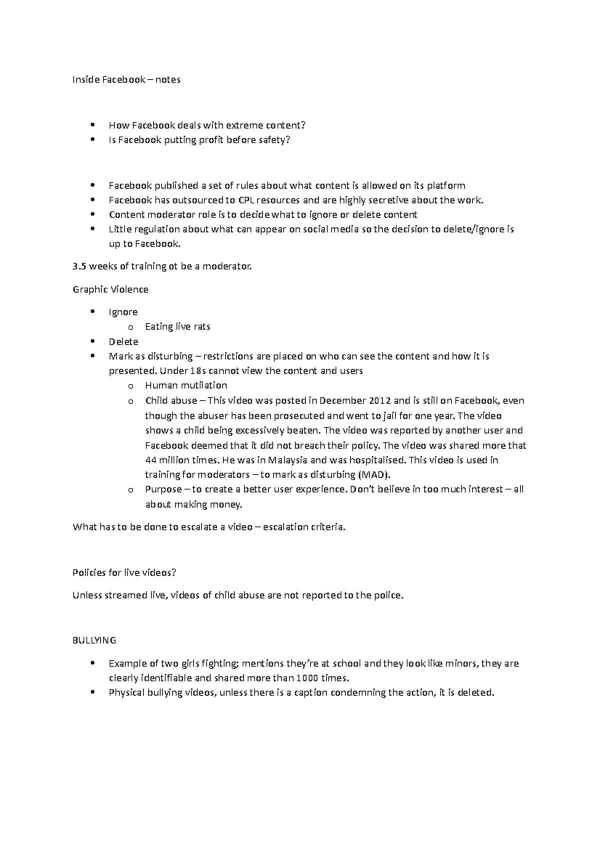 Inside Facebook Notes Case Study Inside Facebook notes How