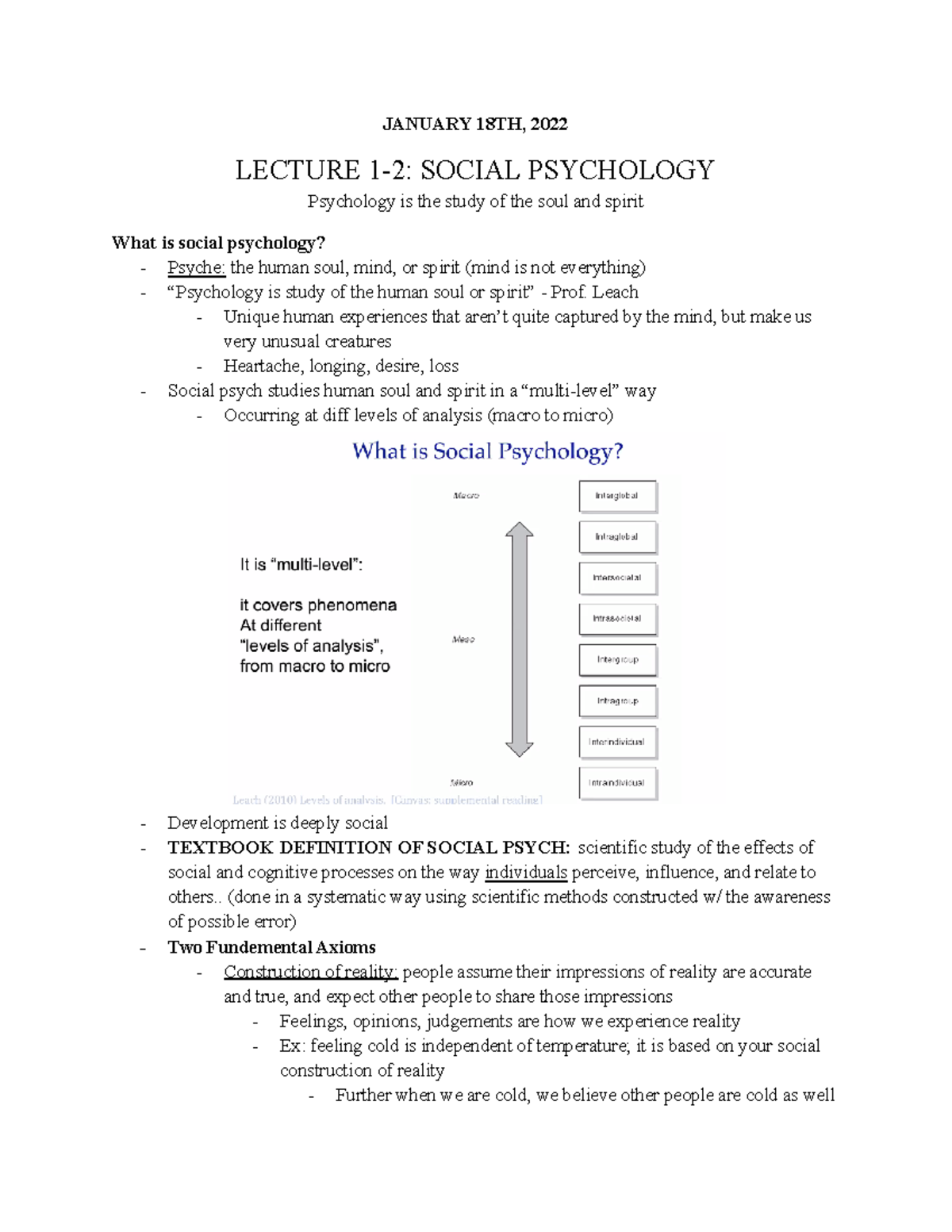 literature review social psych