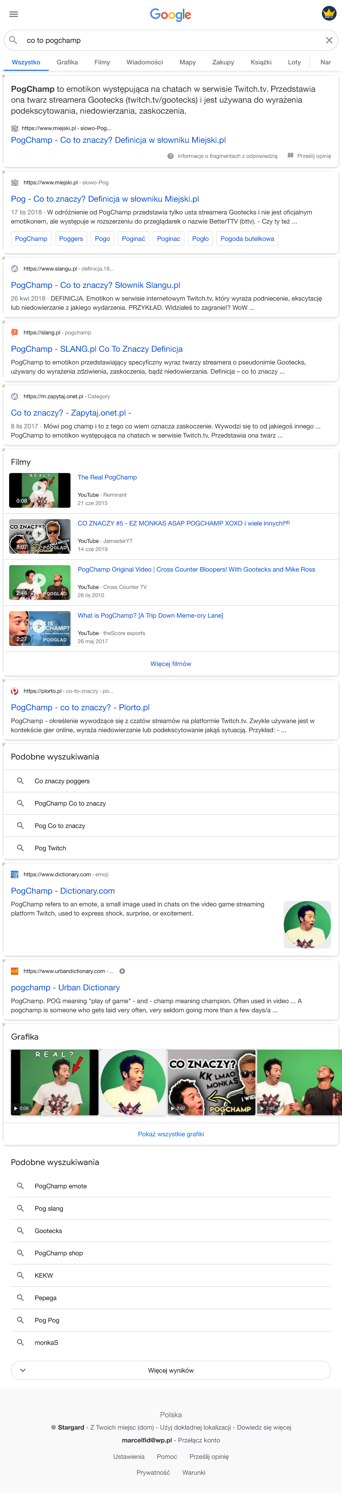 Co to pogchamp - Szukaj w Google - Polska Stargard - Z Twoich miejsc (dom)  - Użyj dokładnej - Studocu