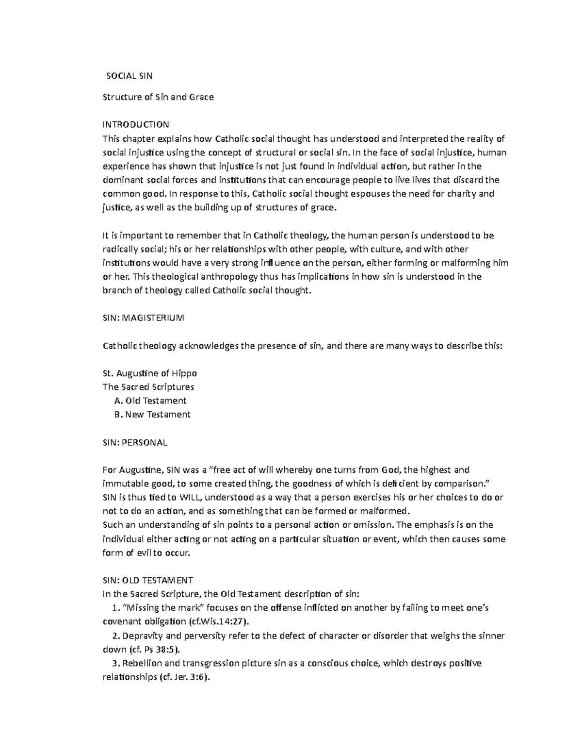 Lesson 2 Religious Education Midterm Coverage - SOCIAL SIN Structure of ...