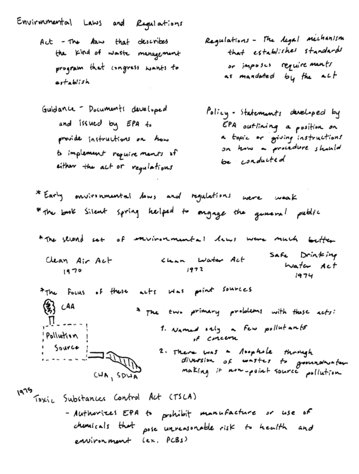 SHW Topic 2 Environmental Laws and Regulations Environmental Laws and