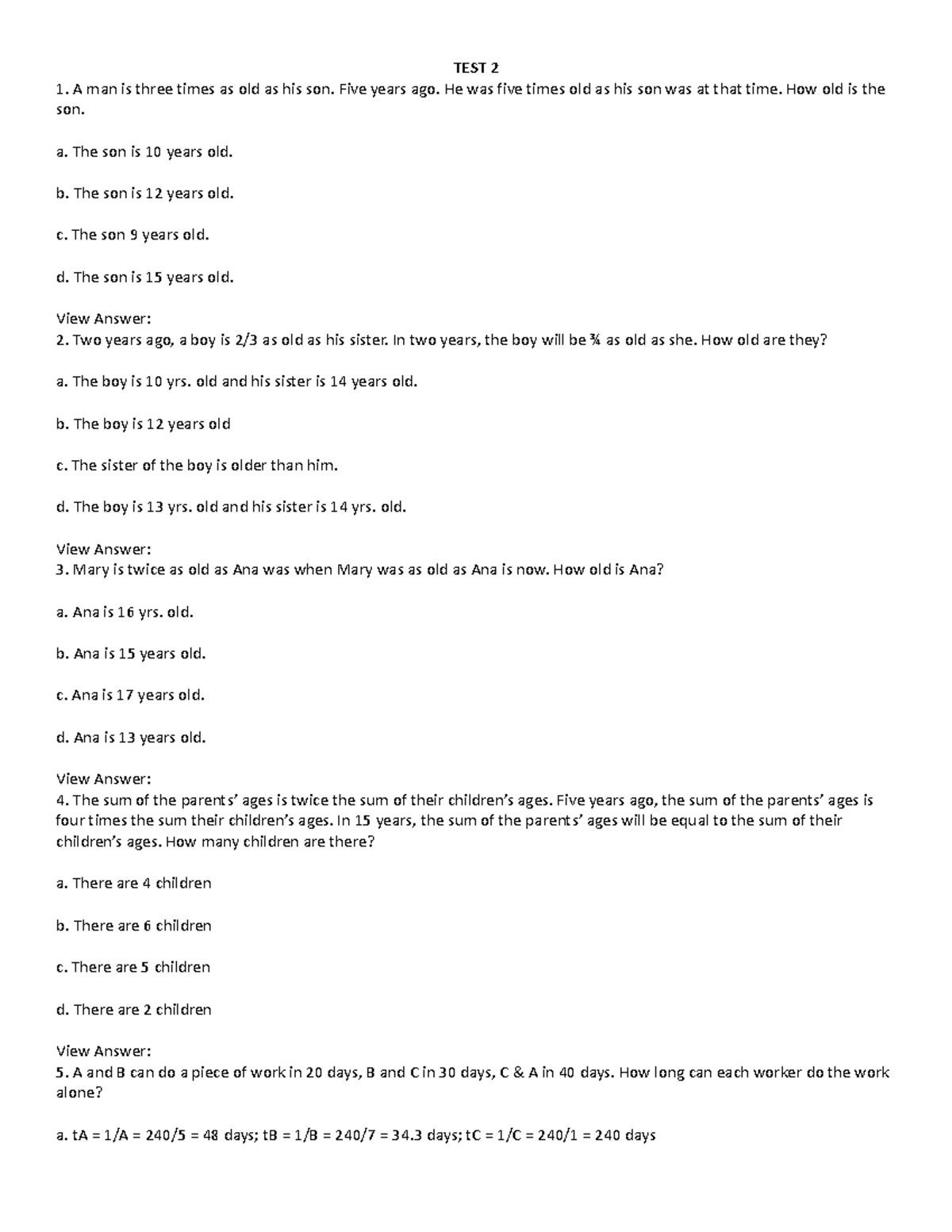 TEST 2 Power and Industrial Engineering practice test 2 A man is