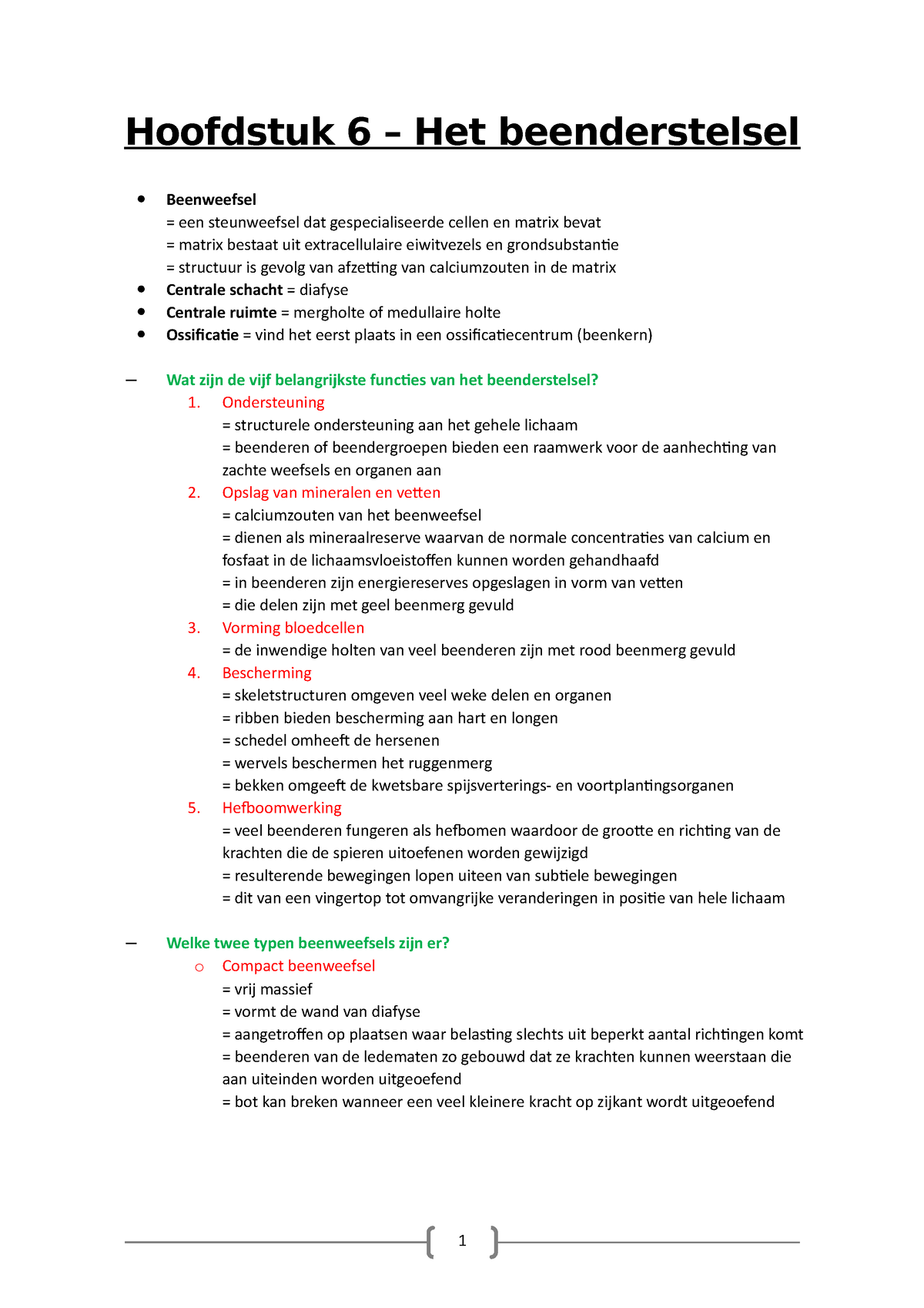 Hoofdstuk 6 Het Beenderstelsel Anatomie En Fysiologie 2 Anatomie