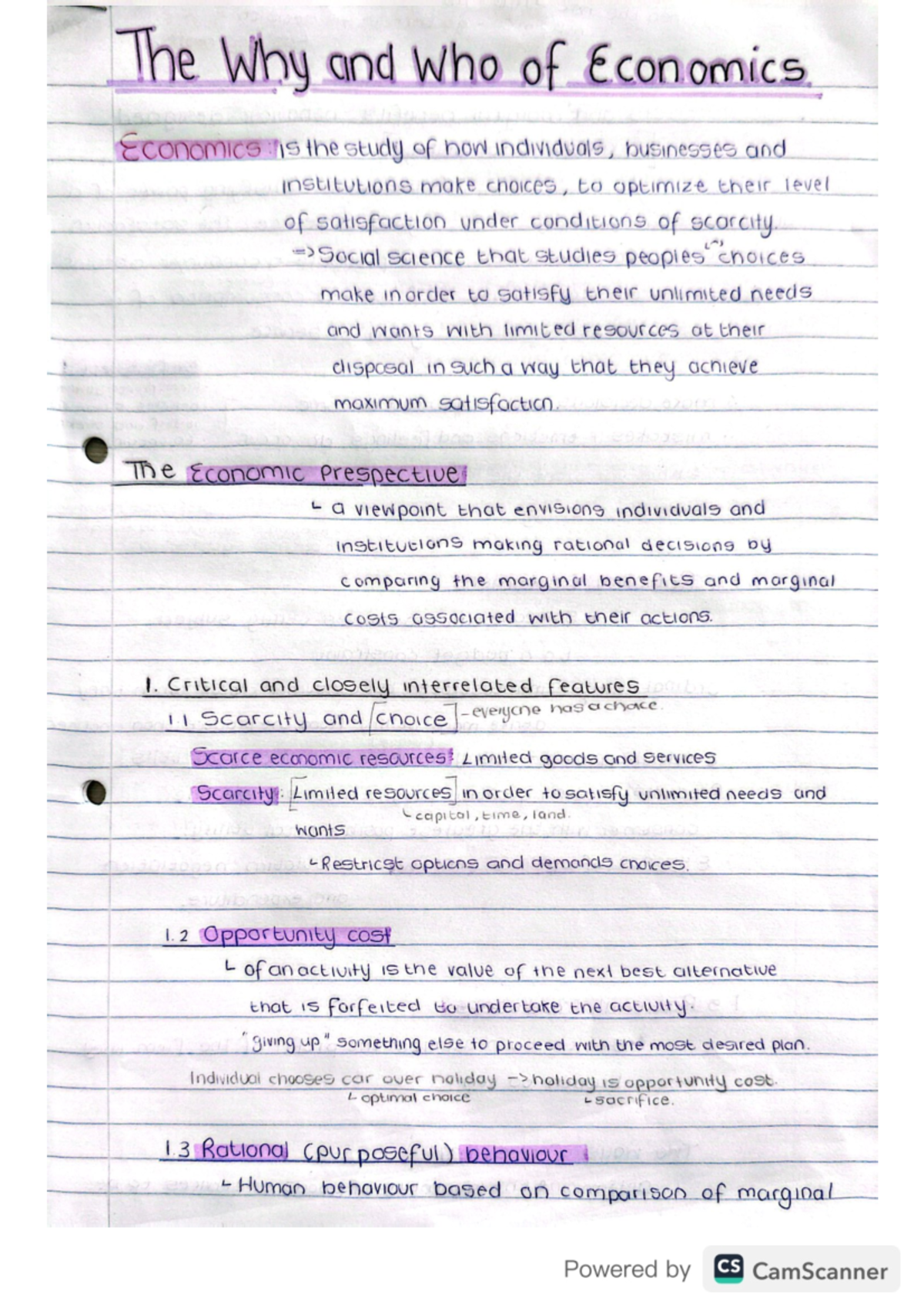EKN Chapter 1. - Summary Economics - EKN 110 - Studocu