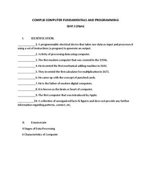 1s And 2s Complement - Finals Module In Computer Fundamentals And ...