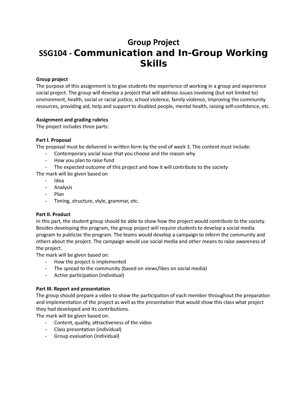 SSG104 Group Project - Iuhvfoidjoi - Group Project SSG104 ...