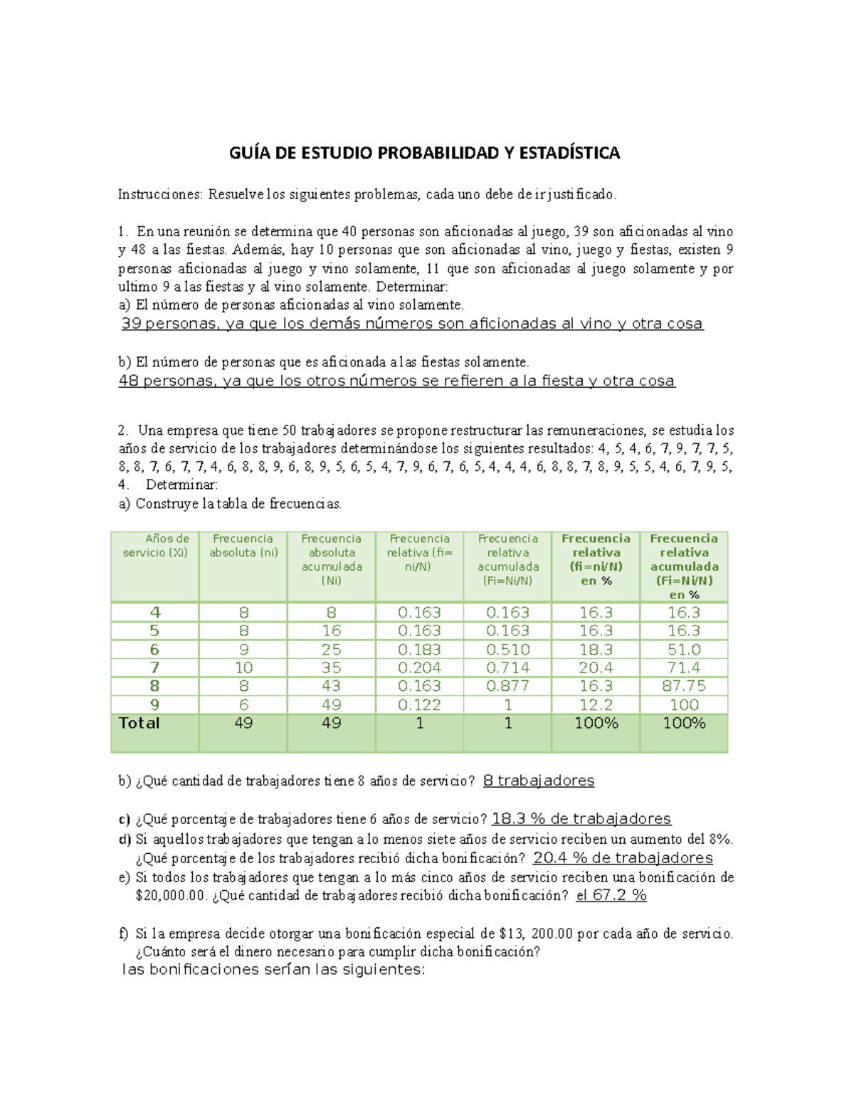 GUÍA DE Estudio Probabilidad Y Estadí Stica(1) - GUÍA DE ESTUDIO ...