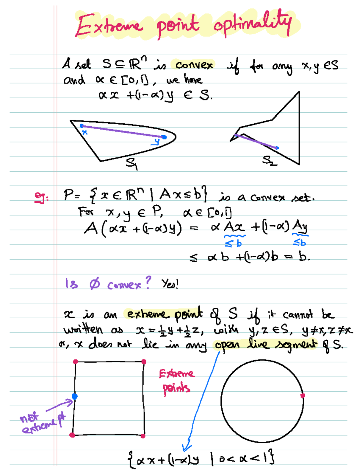 IE 501 Extreme Point Optimality - Optimisation Models - Studocu