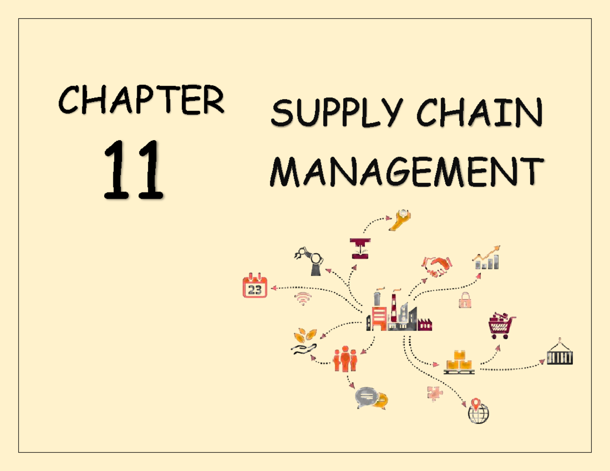 Supply Chain Management - SUPPLY CHAIN MANAGEMENT CHAPTER 11 Increasing ...