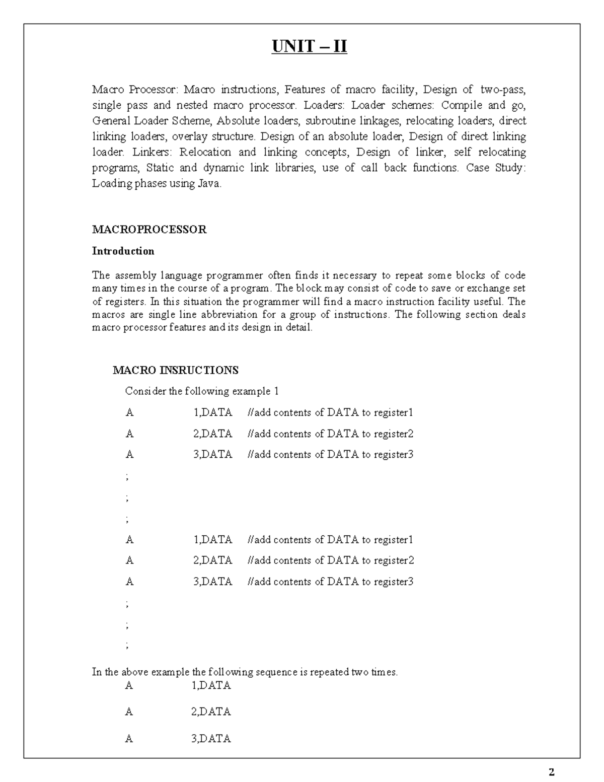 Spos unit 2 - These are SPOS subject chapter 2 notes for syllabus ...