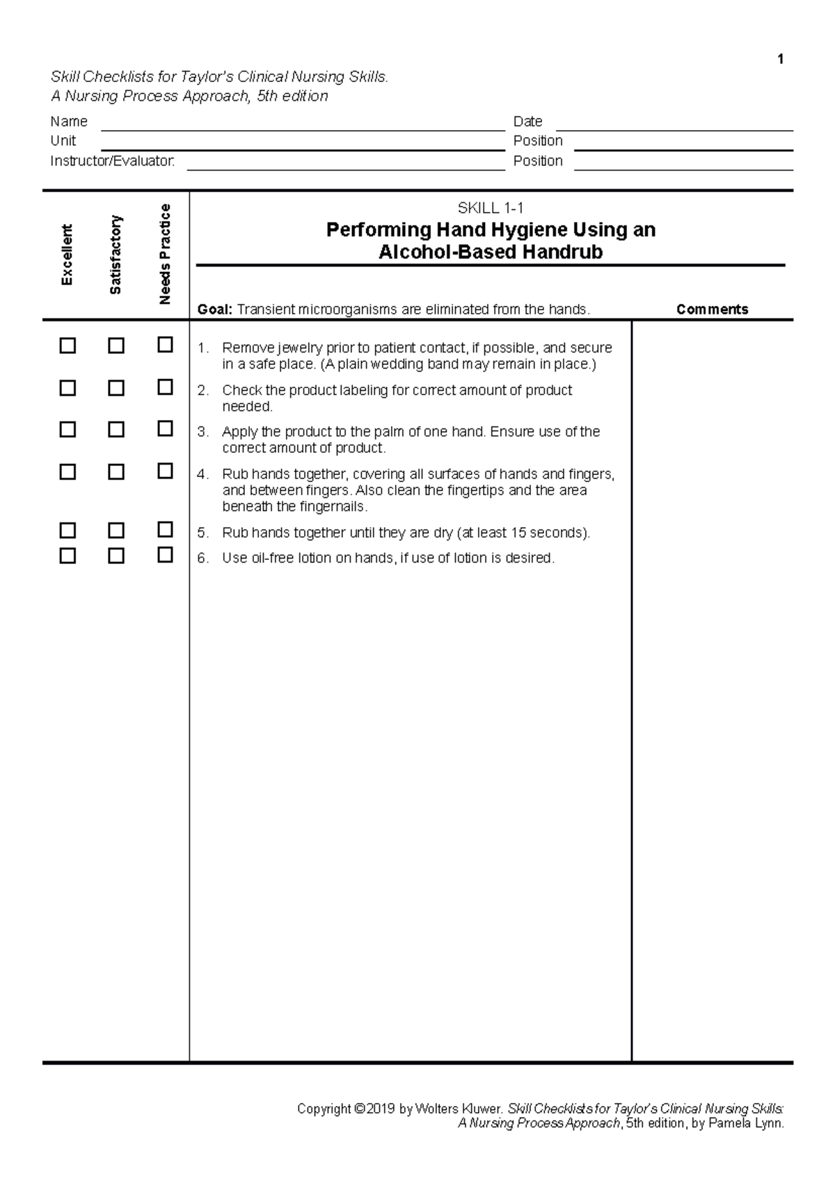 skill-1-1-hand-hygiene-1-skill-checklists-for-taylor-s-clinical