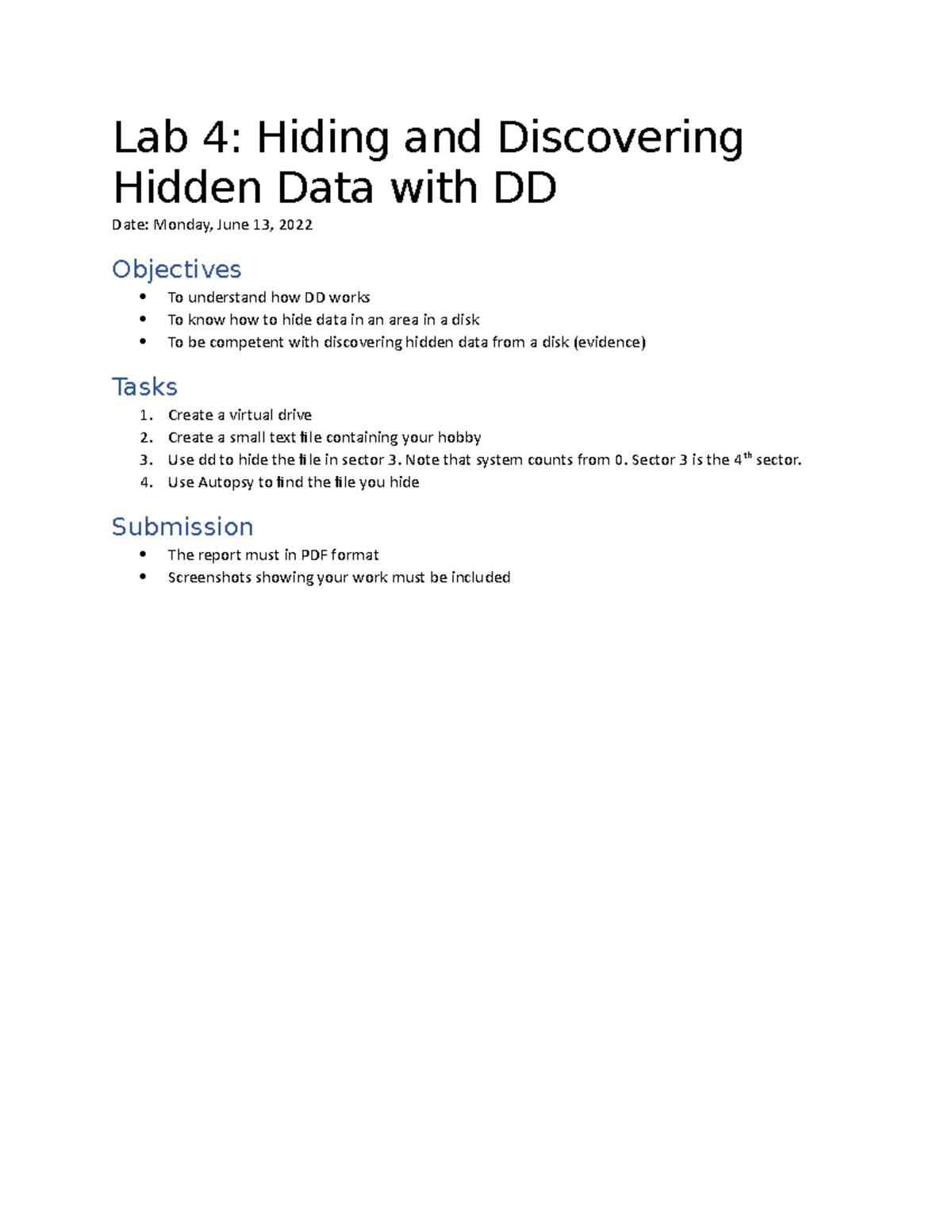 Lab 4 SEC815 - Lab - Lab 4: Hiding and Discovering Hidden Data with DD ...