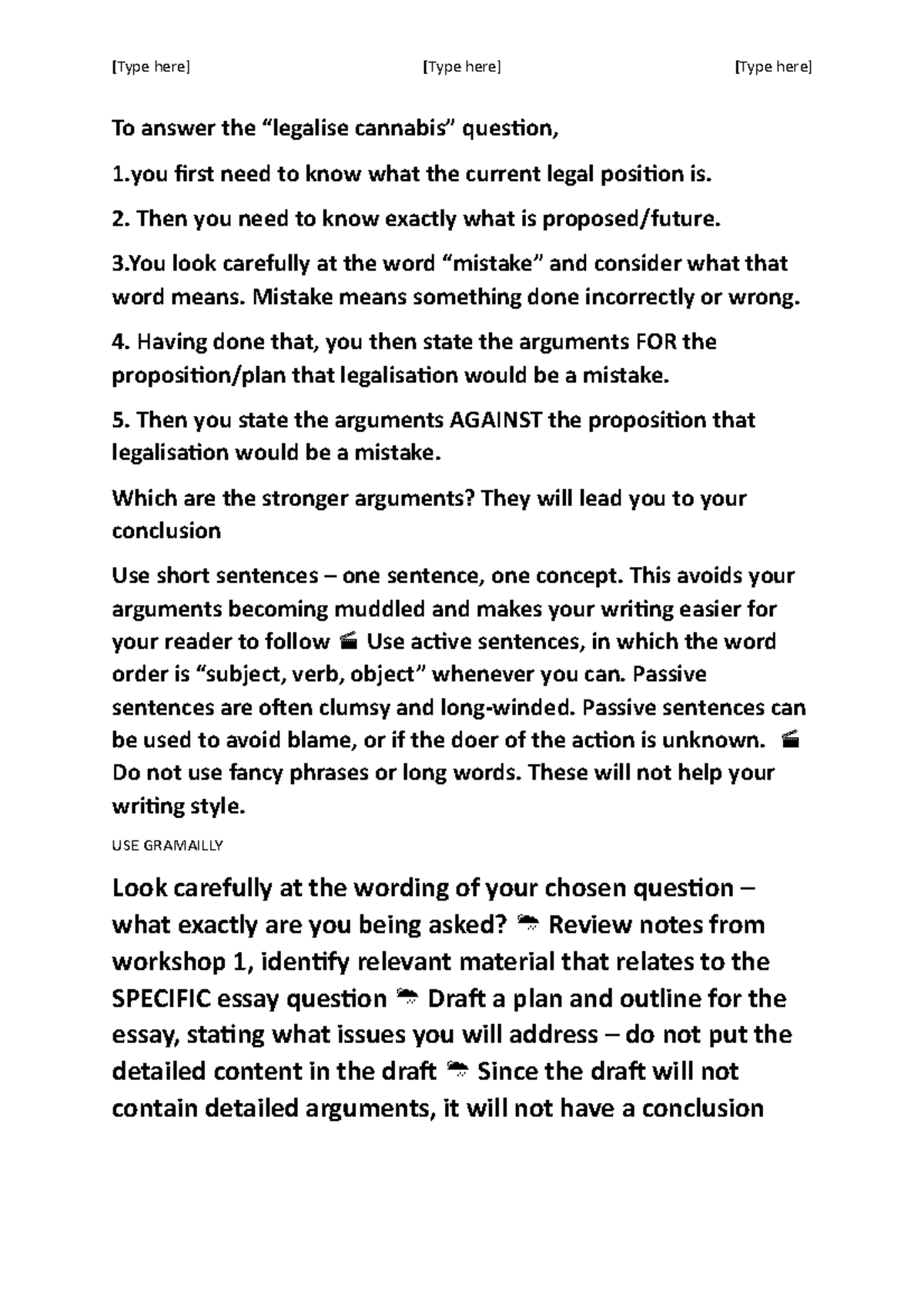 Assessment 1 - Instructions And Criteria - To Answer The “legalise ...