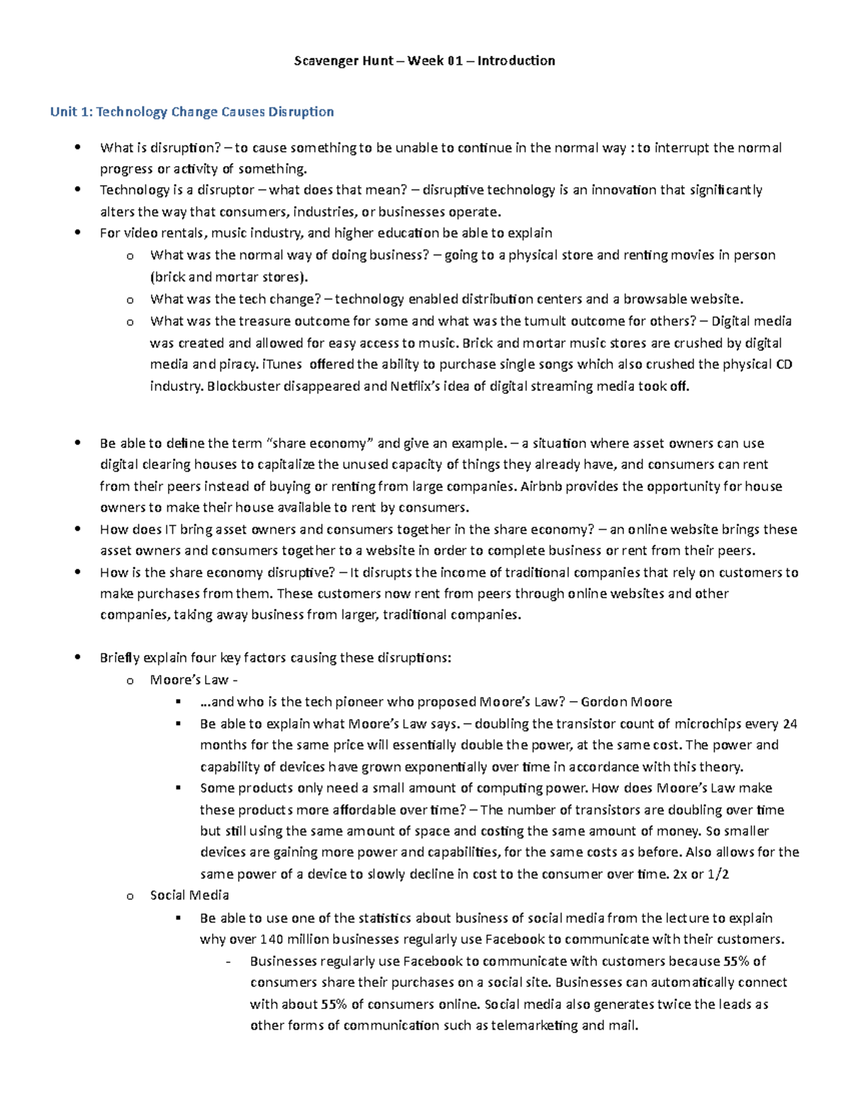 Scavenger Hunt 01-Tech Change - Scavenger Hunt – Week 01 – Introduction ...