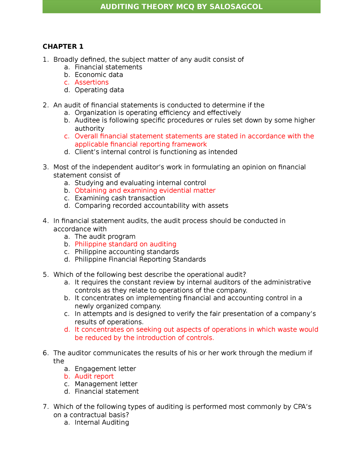 Auditing-theory-mcqs-by-salosagcol-with-answers Compress - CHAPTER 1 ...