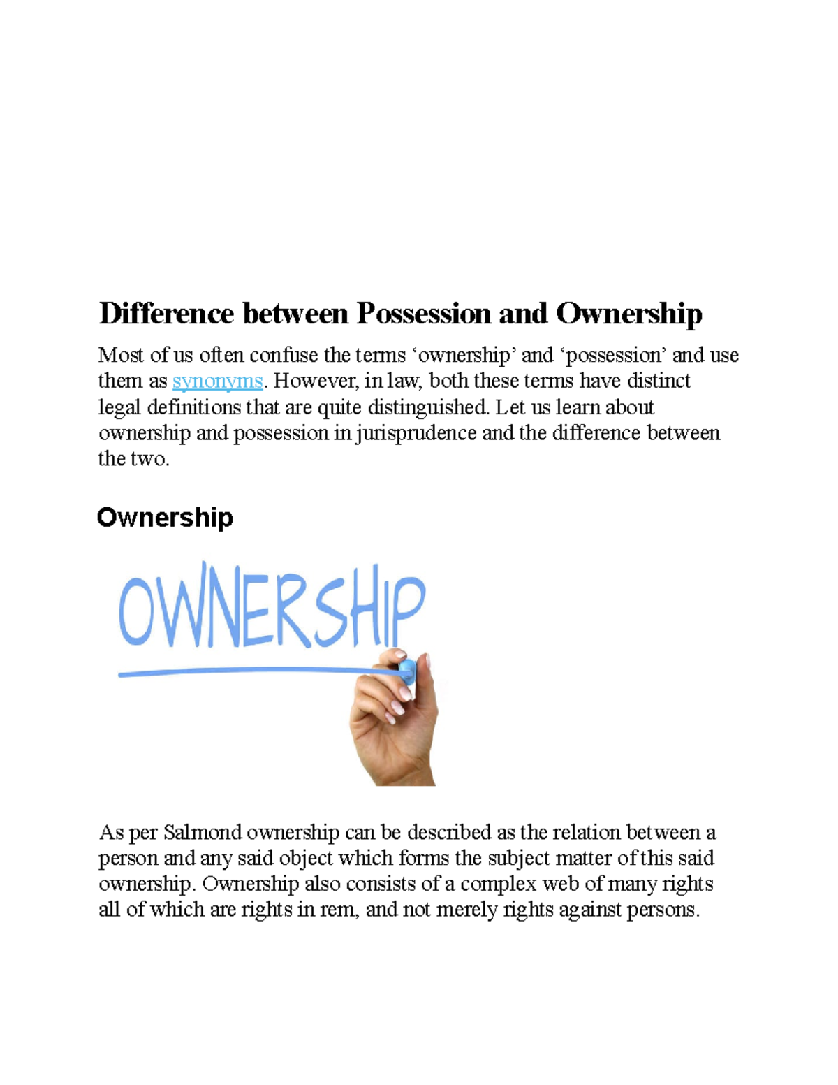 1589962633 Difference Between Possession And Ownership - Difference ...