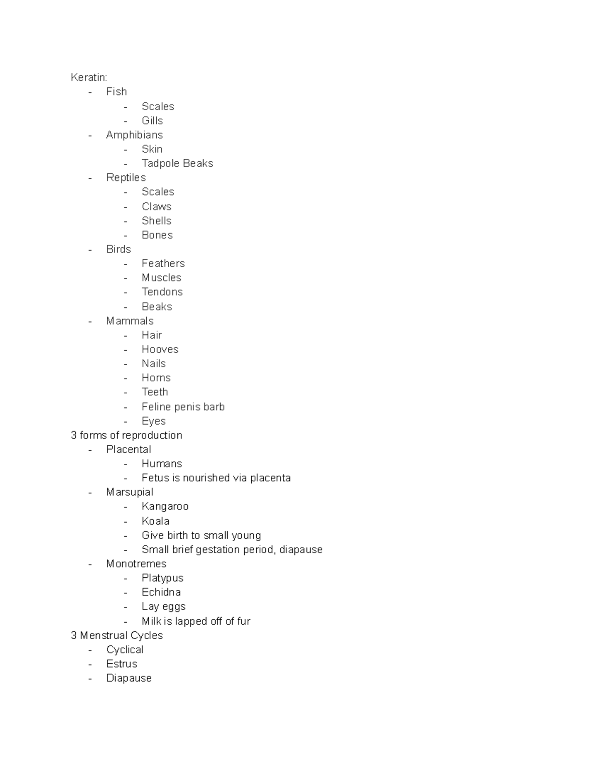 ZOO Final Keratin Fish Scales Gills Amphibians Skin