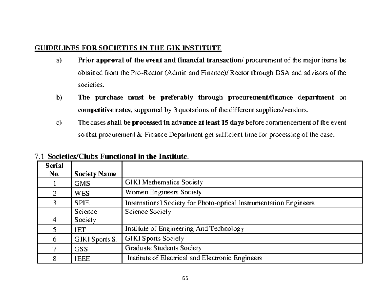 GIK Institute Student Handbook 2021-22 (General Rules Policies and ...