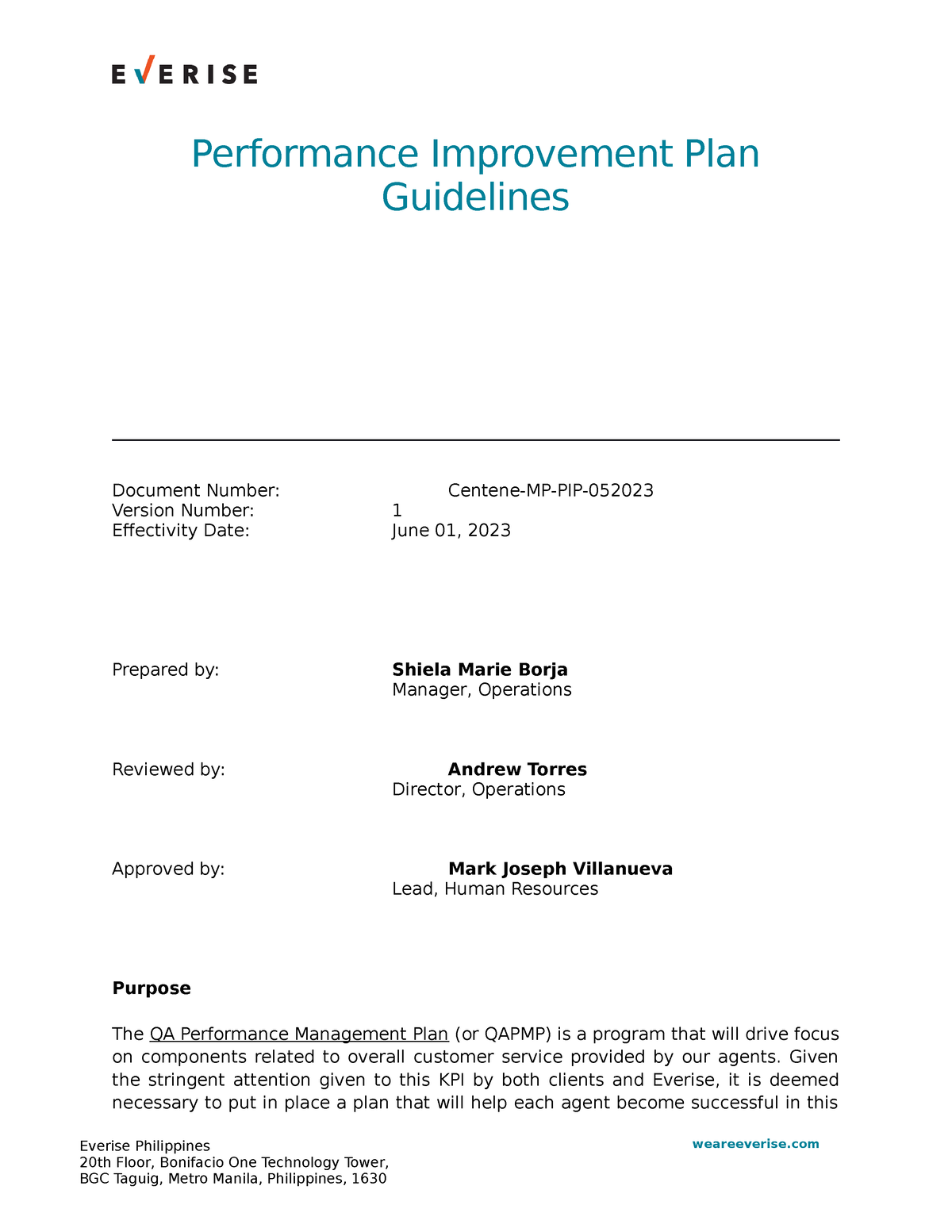 Centene Marketplace Performance Improvement Plan Ponts - Performance ...