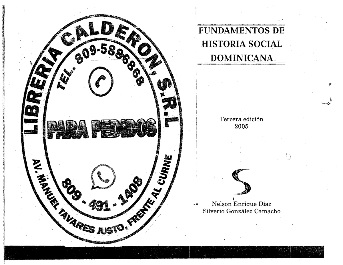 Fundamentos De Historia Social Dominicana De Silverio González Y Nelson Diaz Fundamentos De 2376