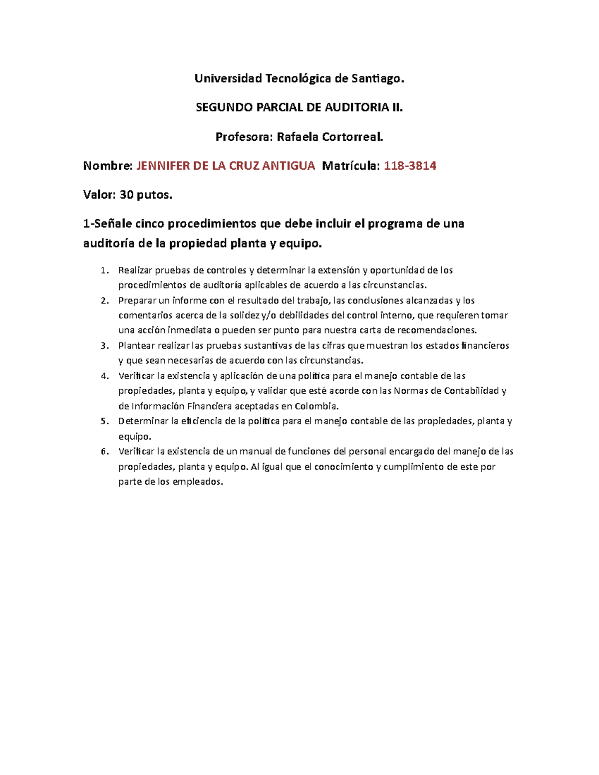 Segundo Parcial DE Auditoria II - 2 listo para ti - Universidad ...