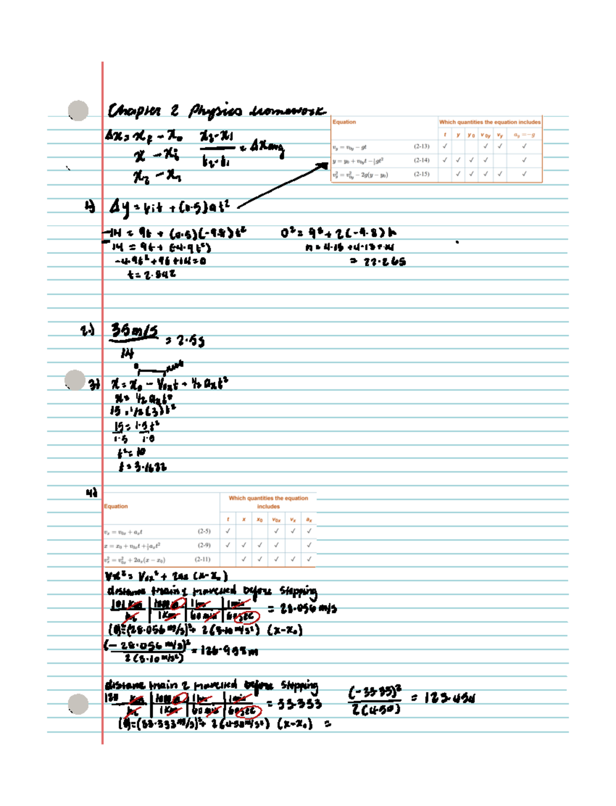 Chapter 2 homework - lecture notes professor damgov - Chapter 2 Physics ...
