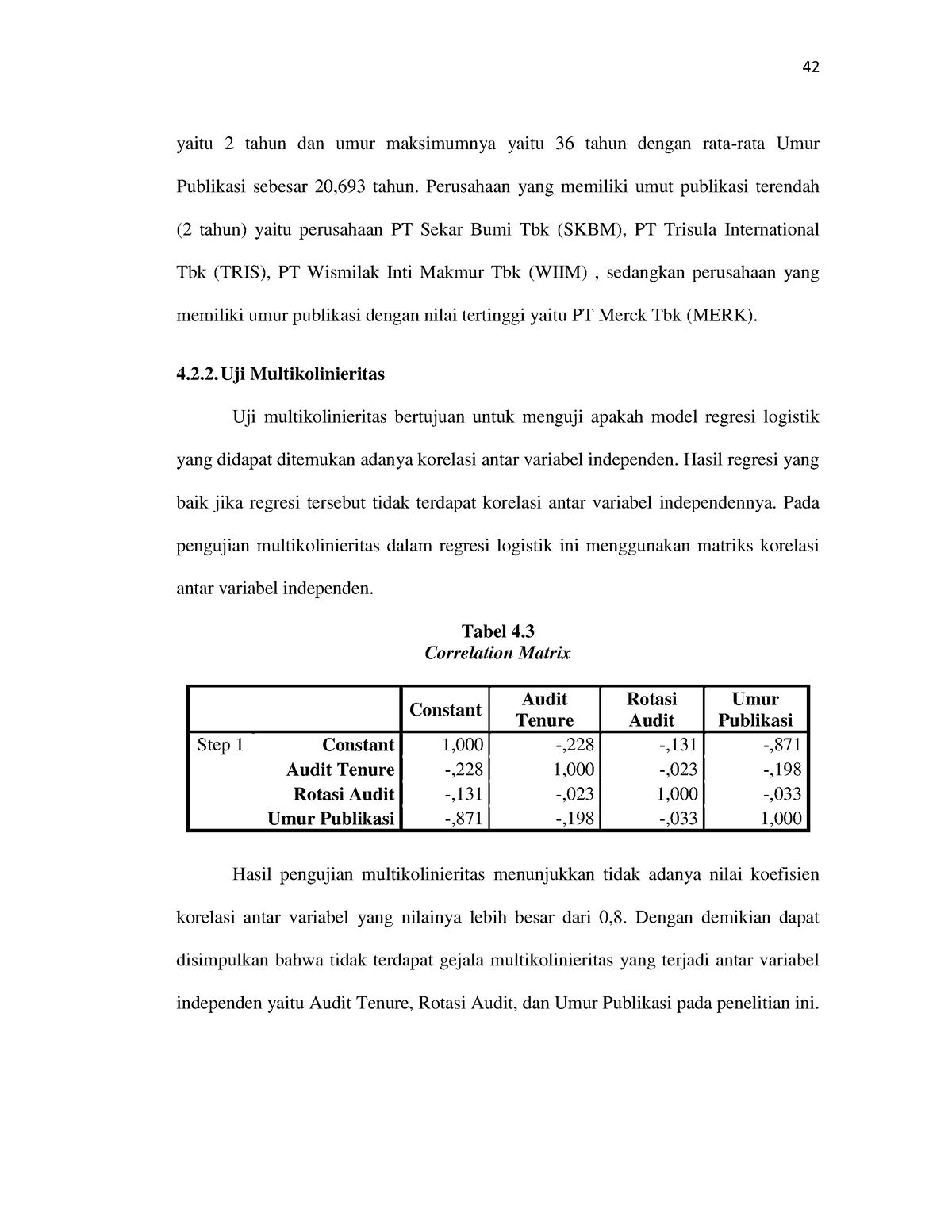 Pengaruh Audit Tenure, Rotasi Audit, Dan Umur Publikasi Terhadap 15 ...