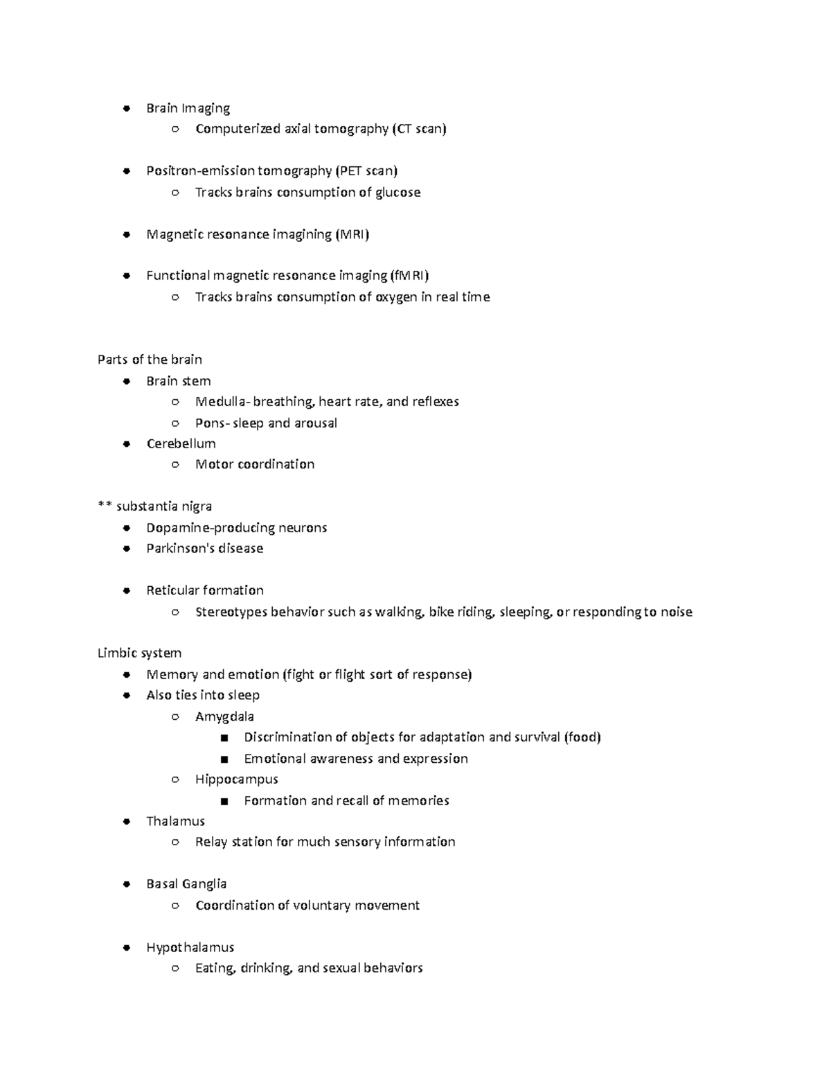 Psych notes 6 - Brain Imaging Computerized axial tomography (CT scan ...