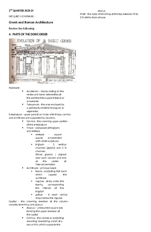 Greek AND Roman Reviewer - 2 ND QUARTER 2023- 24 M2 QUIZ 1 COVERAGE ...