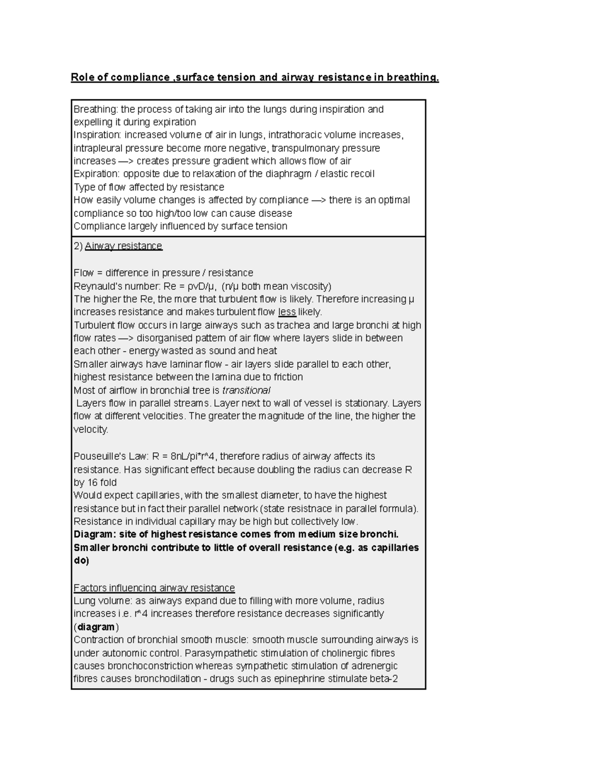 11) Role of compliance ,surface tension and airway resistance in ...