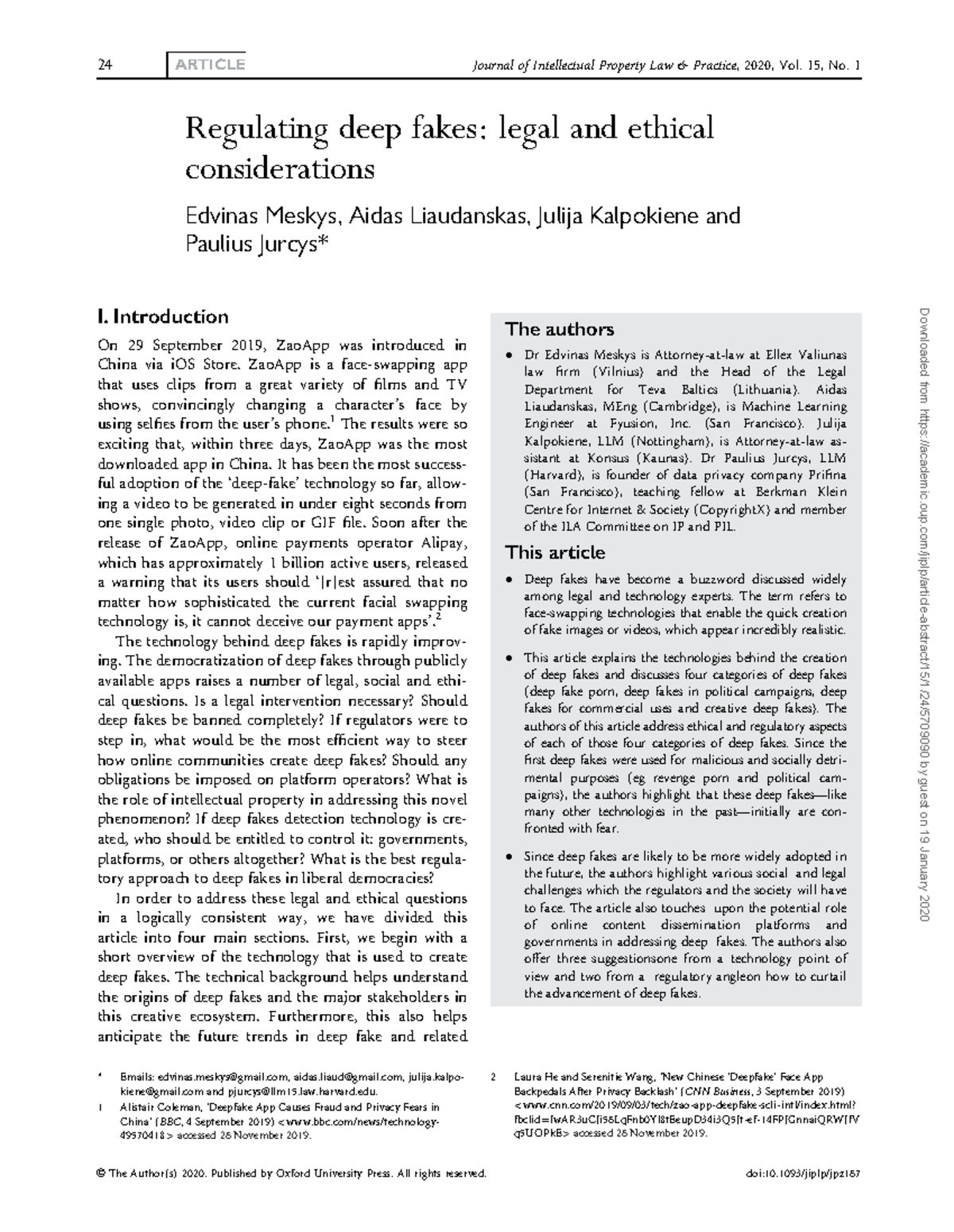 Jiplp jpz167 - Journal of Intellectual Property Law & Practice ...