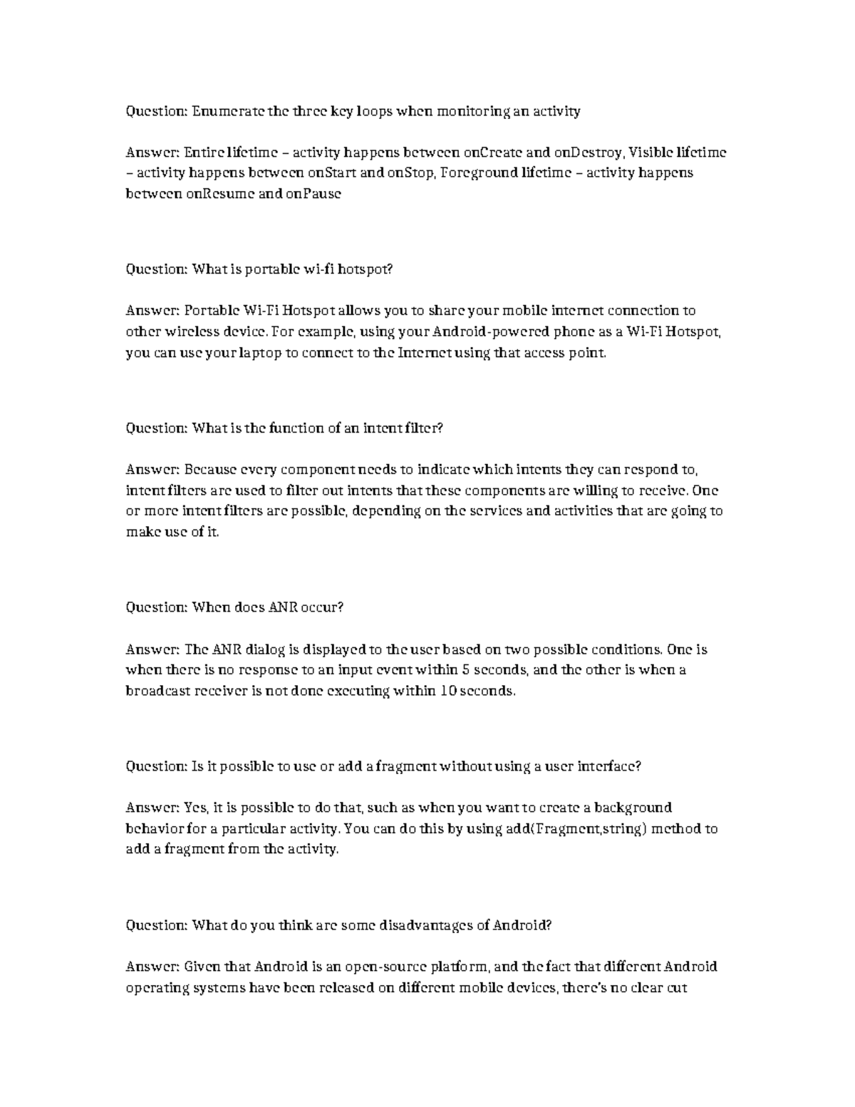 Latifolia fireguard sixthly - Question: Enumerate the three key loops ...