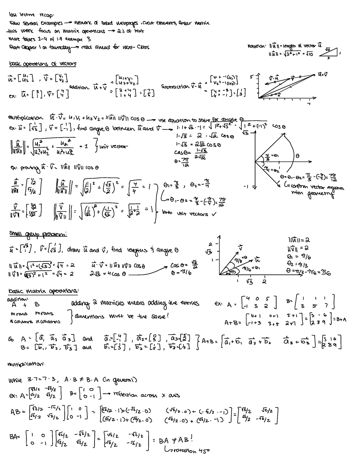 16 1 basic vector and matrix operations engineering