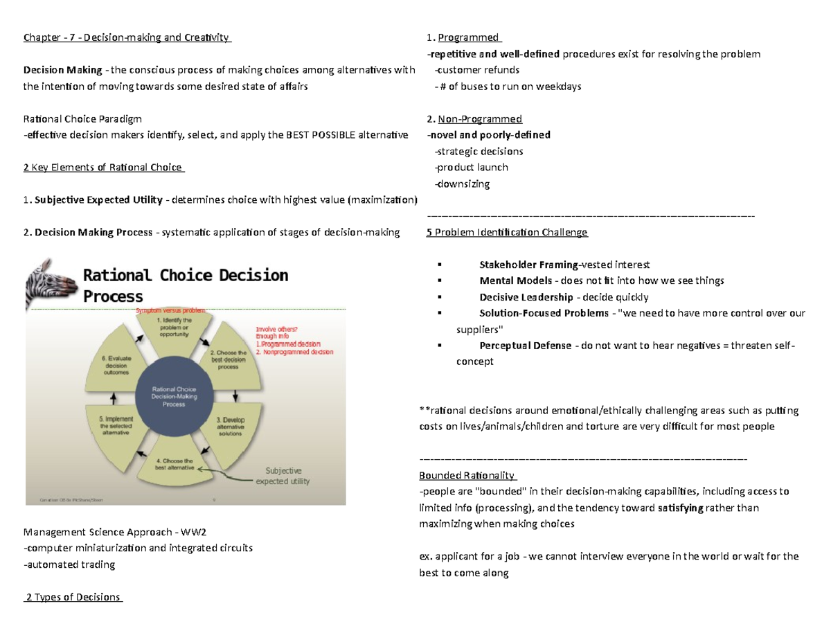Lecture notes, chapter 7 - Chapter 7 and Creativity 1. Programmed ...