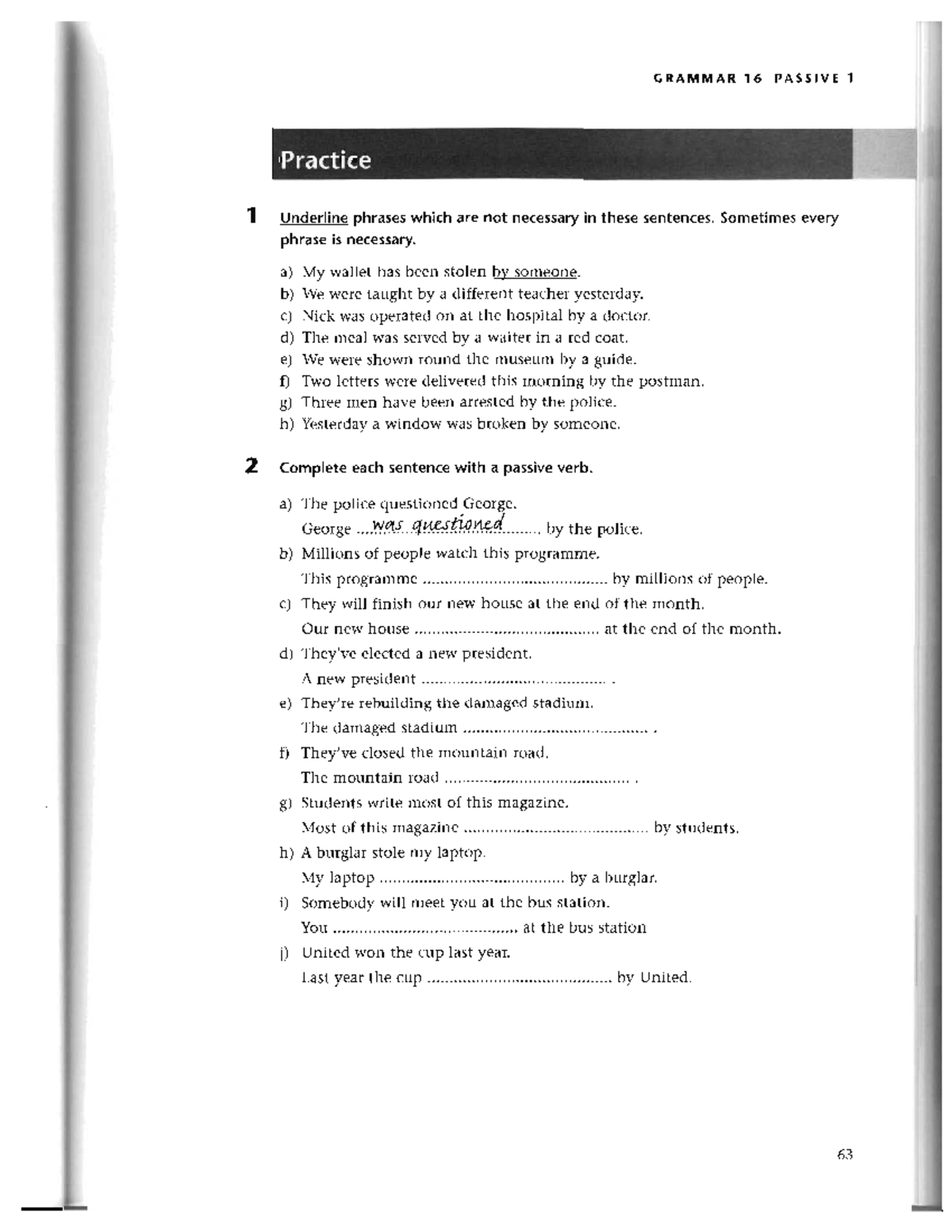 Passive Voice pedagogical chemistry Studocu