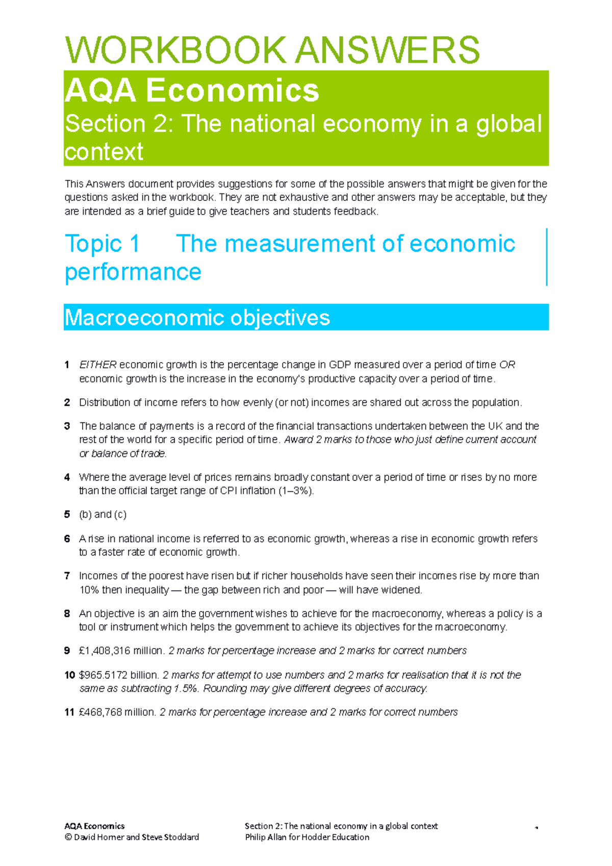 hodder education workbook answers a level economics